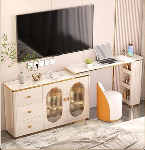 Coiffeuse de luxe 2-en-1 la plus vendue avec armoire de rangement – Table de maquillage moderne pour chambre et <span class=keywords><strong>bureau</strong></span> - Product Image 1