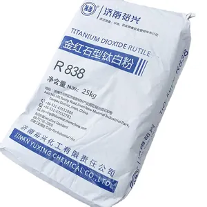 صباغ أبيض من ثاني أكسيد التيتانيوم روتيول tio2 R-838 يستخدم للطلاء والطباعة البلاستيكية