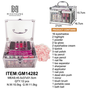 Ensemble cadeau de <span class=keywords><strong>maquillage</strong></span> de haute qualité en gros, kit de <span class=keywords><strong>maquillage</strong></span> professionnel multifonctionnel de grande capacité en acrylique - Product Image 6