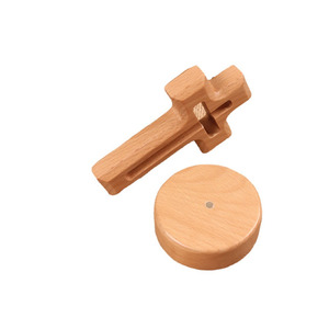 목재 십자가 받침대 예루살렘 십자가대 미완성 목재 십자가 테이블탑 십자가 공예용 - Product Image 1