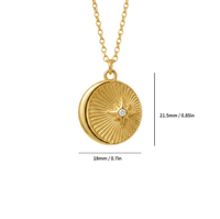 Pendentif Cadre Photo Style Fleur Couleur Acier, Collier en Acier Inoxydable à Chaîne Réglable, Bijoux Empilables, Cadeau Souvenir Tendance
