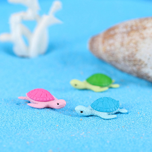 Mini figurines d'animaux marins en PVC, tortue de mer verte miniature en plastique, accessoires de jardin pour aquarium, décoration de gâteau - Product Image 4