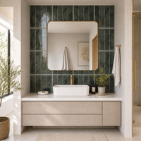 Carreaux muraux autocollants de luxe vert foncé, imperméables, pour crédence de cuisine et salle de bain