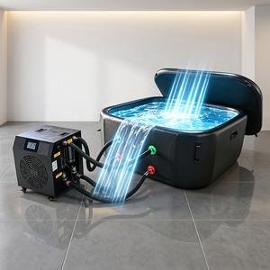 Piscina inflable para inmersión en agua fría, bañera de hielo con sistema de enfriamiento, equipo de spa para recuperación muscular y fisioterapia. - Product Image 1