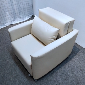 Sofá cama blanco futón, sillas con brazos para sala de estar, <span class=keywords><strong>individual</strong></span> y <span class=keywords><strong>plegable</strong></span> - Product Image 6