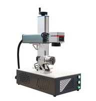 Machine de gravure et de découpe au laser à fibre CNC pour métal, plastique, bois, verre, caoutchouc, MDF-10W refroidie par air