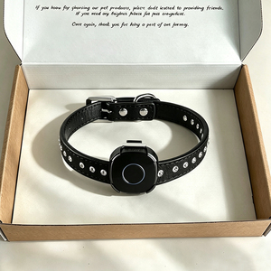 Collar Personalizado Antipérdida para Perro con <span class=keywords><strong>Airtag</strong></span>, Adornado con Pedrería, de Cuero Sintético, con Soporte Protector para Rastreador, Accesorio Elegante para Mascotas - Product Image 1