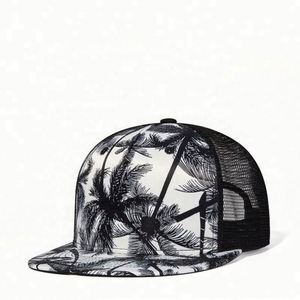 Customize Digital Printing Promotional Fashion <b>Sun</b> Protection Print Unisex <b>Men</b> Snapback <b>Hat</b> With Mesh - Product Image 3