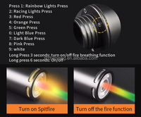 Traceur lumineux arc-en-ciel 7 couleurs en nylon, unité de traceur CCW 14 mm pour arme à feu