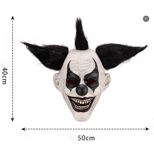 Maschera da Clown <span class=keywords><strong>in</strong></span> lattice 2025 di Halloween con maschera da ballo ricaricabile da Bar Smile Grimace Face per feste natalizie di compleanno di pasqua - Product Image 1