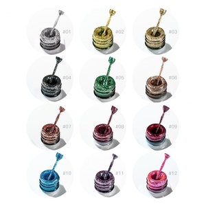 JTING Nuevo Estilo Gel Metálico de Alta Densidad Platino con Cordón para Arte de Uñas, 12 Colores, 36 Colores, Gel Delineador Pastel con Cabezal de Pincel - Product Image 5