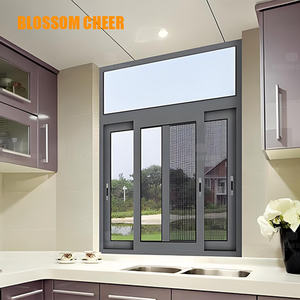 Fenêtres coulissantes modernes à <span class=keywords><strong>double</strong></span> <span class=keywords><strong>vitrage</strong></span> avec moustiquaire, cadre en alliage d'aluminium, certifiées Energy Star, pour salle de bain et salon (modèle allemand) - Product Image 2