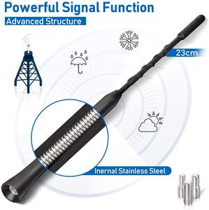 <span class=keywords><strong>Antena</strong></span> Telescópica de Acero Inoxidable <span class=keywords><strong>para</strong></span> Radio FM Externa, <span class=keywords><strong>Dipolo</strong></span> de Media Onda <span class=keywords><strong>Multibanda</strong></span> de 170 mm y 433 MHz, Ganancia de 5 dBi, VSWR Máximo de 1.5 - Product Image 4