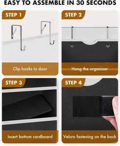 6 <b>Shelf</b> Over Door Organizer 50LB Load Behind Storage Hanging Over the Door Organizer - Product Image 2