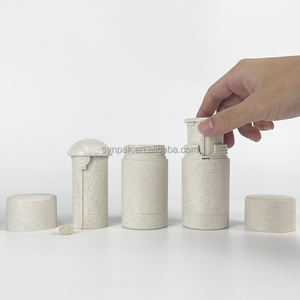 60ml rơm lúa mì Chất liệu bơm lại rỗng khử mùi dính ống sinh thái xoắn lên nhựa mỹ phẩm container xi lanh chai - Product Image 6