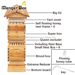 Nouvelle Base de Ruche Automatique Classique à 4 Cadres en Abriège Chinois Enduit de Cire pour la Récolte du Miel Menger Bee – Garantie 1 An - Product Image 3