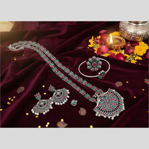 Oxidised Plated Fashion Jewelry Combo <b>Set</b> for Women Elegant Ethnic Jewelry Collection Party and Festive Wear - Product Image 3