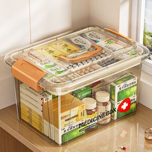 กล่องยาใสเฉียวเจี๋ยความจุขนาดใหญ่พิเศษแบบพกพาสำหรับใช้ในครอบครัว - Product Image 1