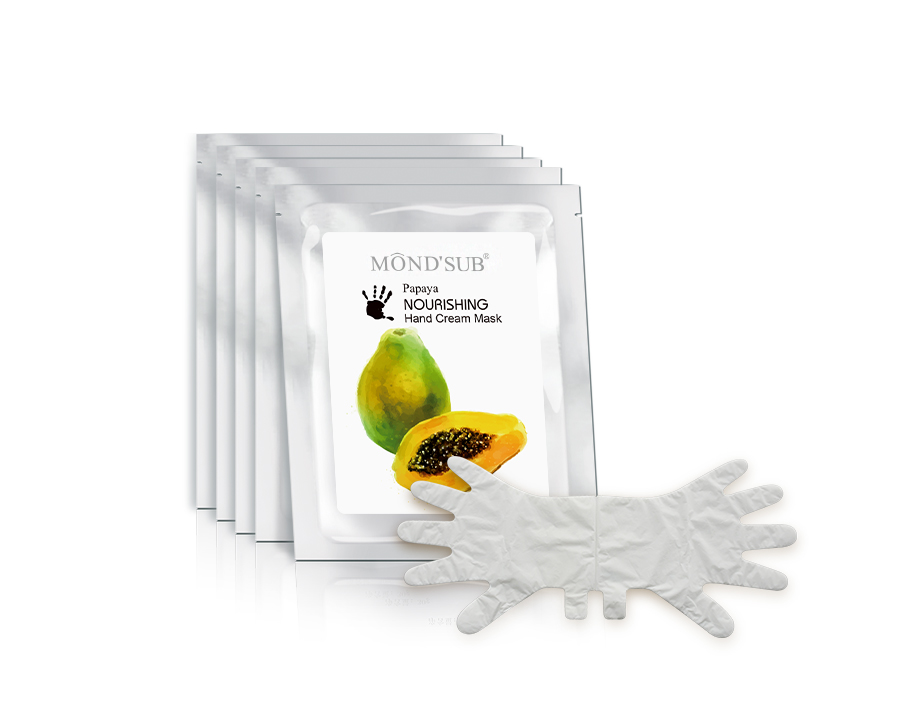 MONDSUB, преимущества папайи, органический питательный крем для рук, маска для ухода за кожей, перчатки для рук