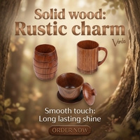 Tasse Jujube Gravée avec Logo Personnalisé en Gros, Mug Naturel en Bambou pour Thé ou Bière, Idéal pour Fêtes et Boissons