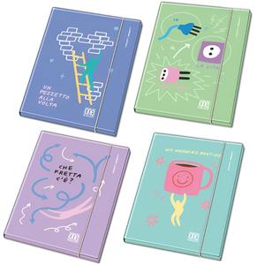 UNIQUE COULEUR - Dossier à 3 rabats motifs dessinés 26x35 cm assorti - Product Image 1