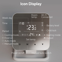 Termostato WiFi Beok BOT-R8X Tuya, Programable, Inalámbrico de 433MHz, Termostato Inteligente para HVAC, Compatible con la Aplicación Tuya Smart