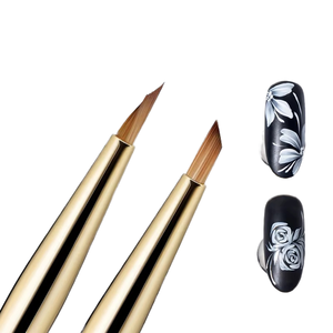 Triangle <b>Nail</b> Art Painting Brush French Line Stripe Grid Flower Brush Private Label <b>Nail</b> <b>Tool</b> - Product Image 1