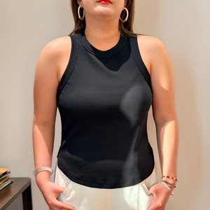 Débardeur grande taille pour <span class=keywords><strong>femme</strong></span>, sous-vêtement d'été sans manches, couleur unie, haut pour <span class=keywords><strong>femme</strong></span> - Product Image 2