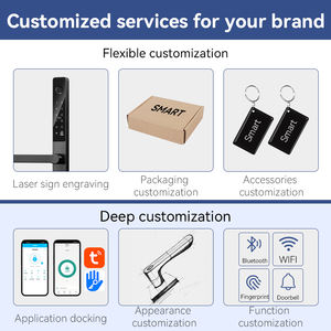 Kasman SOURCE PRICE Juego de cerradura de puerta delgada Mortaja 6085 Software de desbloqueo automático <span class=keywords><strong>Icloud</strong></span> Cerradura inteligente electrónica digital - Product Image 4