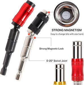 1/4 pouces en acier hexagonal à dégagement rapide porte-foret magnétique bricolage qualité tournevis pivotant adaptateur de <span class=keywords><strong>mandrin</strong></span> d'extension rotatif OEM - Product Image 4