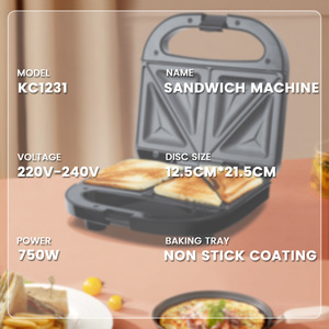 Dsp Dansong Sandwich <b>Maker</b> 21.5X12.5Cm Electric Toast <b>Waffle</b> <b>Maker</b> With Keep Warm Setting For Home Use - Product Image 4