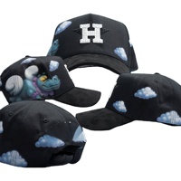 Gorras de Béisbol de Alta Calidad de 5 Paneles DH HAYS X JUNIOR H con Visera Curva y Bordado 3D, Gorras Originales de Calidad Beard