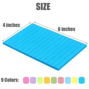 กระดาษโน้ตแบบมีเส้นขนาดใหญ่ 4x6 นิ้ว 9 สีสดใส แผ่นโน้ตแบบมีกาวในตัว สำหรับสำนักงานและโรงเรียน - Product Image 2