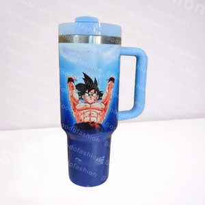 Nouveau <span class=keywords><strong>prix</strong></span> réduit 30 40 oz guku anime tasse personnalisée bouteille sous vide chaude en acier inoxydable avec poignée paille tasse de voyage - Product Image 3