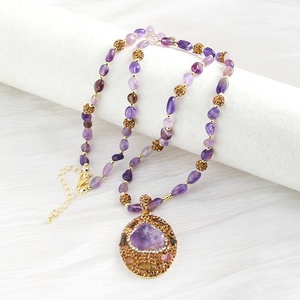 Moda mujer Bohemia joyería Chip turmalina <span class=keywords><strong>Rhinestone</strong></span> bola hematita <span class=keywords><strong>collar</strong></span> grande Irregular barroco perla colgante <span class=keywords><strong>collar</strong></span> - Product Image 3