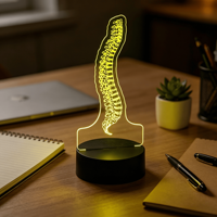 Nouvelle lampe de bureau LED moderne blanche personnalisée, illusion 3D créative, base en ABS, décoration pour la maison des enfants