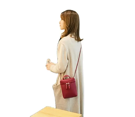 2021 New Women's Leisure Mobile Phone One Shoulder Messenger Bag Portable Bucket Bag PU Girls Solid Color CN;ZHE ZLX-02