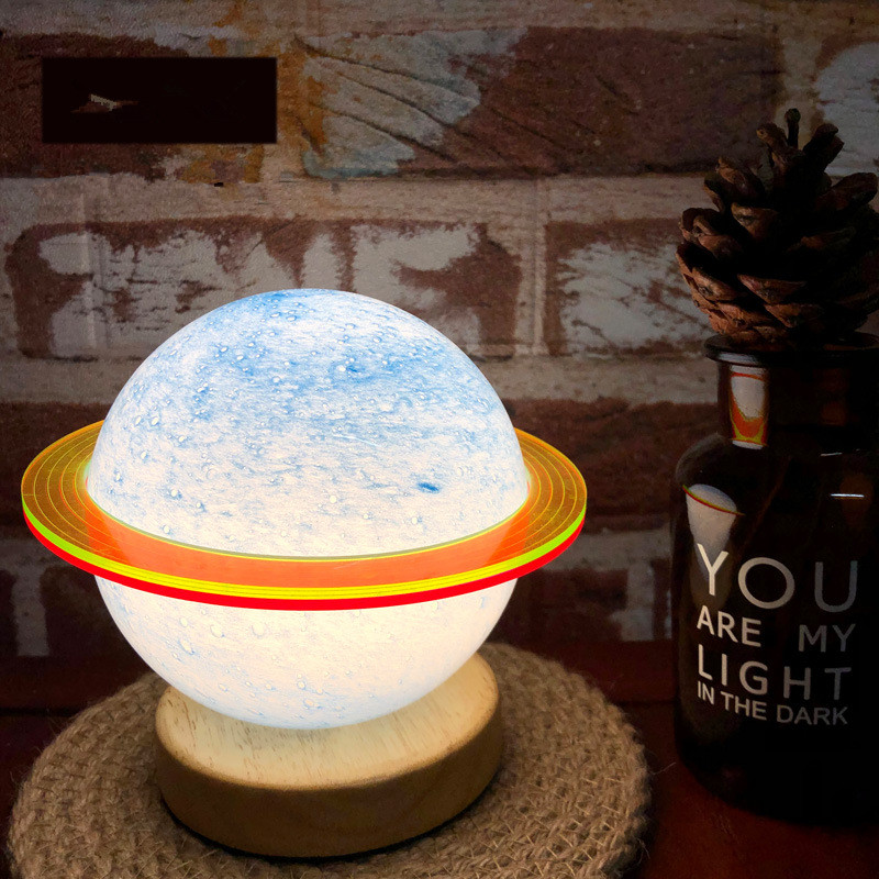 Умный USB Плавная тусклая гостиной декоративное освещение настольная лампа ночник 3D светодиодный ночник Луна лампа