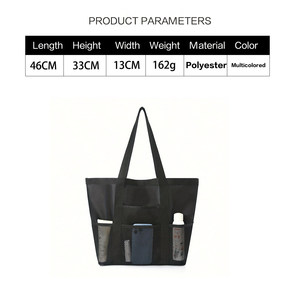Borsa <span class=keywords><strong>da</strong></span> Toilette <span class=keywords><strong>da</strong></span> Viaggio Sospesa, Grande Capacità, Borsa a Rete <span class=keywords><strong>da</strong></span> Spiaggia per Costumi <span class=keywords><strong>da</strong></span> Bagno, Bottiglie, Snack, Organizer Portatile <span class=keywords><strong>da</strong></span> Palestra - Product Image 2