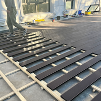 Europäischer Stil Schwimmbad WPC-Terrassendielen Walnuss-Teakholz-Verbundwerkstoff für Premium-Bodenbeläge Terrassendielen
