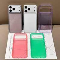 Nouvelle coque de téléphone transparente colorée antichoc bon marché en gros pour iPhone 15 16 17 Pro Max, étui de téléphone en TPU