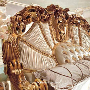 Cama King Size AA3-Fancy con Muebles de Dormitorio de Madera Tallada Elaborada, Juego de Muebles de Lujo - Product Image 3