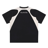 T-shirt personnalisé couleur noire en coton épais, coupe oversize, avec logo imprimé