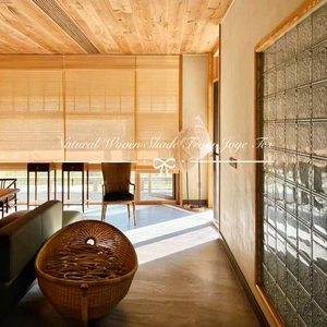 Nhà máy tùy chỉnh cây gai dầu tự nhiên tre Rèm gỗ cho nhà, khách sạn, nhà hàng, kỹ thuật sử dụng; dù để che nắng sự riêng tư Rèm Roman .. - Product Image 2