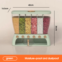 Distributeur de céréales brutes de 10 kg pour cuisine, 6 compartiments, pour une alimentation saine, distributeur automatique de céréales pour cuisine