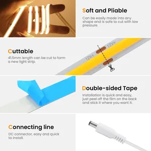 Cảm biến chuyển động LED COB dải ánh sáng Pin USB powered 5V tự động <span class=keywords><strong>On</strong></span>/<span class=keywords><strong>Off</strong></span> lót ánh sáng Diode cho tủ quần áo nhà bếp cầu thang - Product Image 4