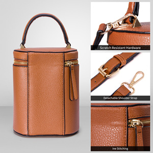 กระเป๋าถือสะพายข้างขนาดเล็กกระเป๋าสะพายไหล่หนังเทียมประดับตัวอักษรบุลายโบว์ลิ่งสำหรับใช้ในชีวิตประจำวัน - Product Image 6