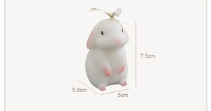 FLORESCENCE hecho a mano encantador conejo de orejas caídas perfumado velas de <span class=keywords><strong>cera</strong></span> de soja hermosa boda cumpleaños decoración - Product Image 2