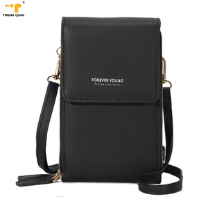 Bolso <span class=keywords><strong>bandolera</strong></span> de cuero PU para hombro, bolso de moda para teléfono móvil con compatibilidad con pantalla táctil para mujeres jóvenes para siempre - Product Image 3