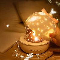 Offre Spéciale fête de vacances Mini lampe de Projection Led nuit USB musique Projection étoile rotatif 6 Projection Film veilleuse pour les enfants